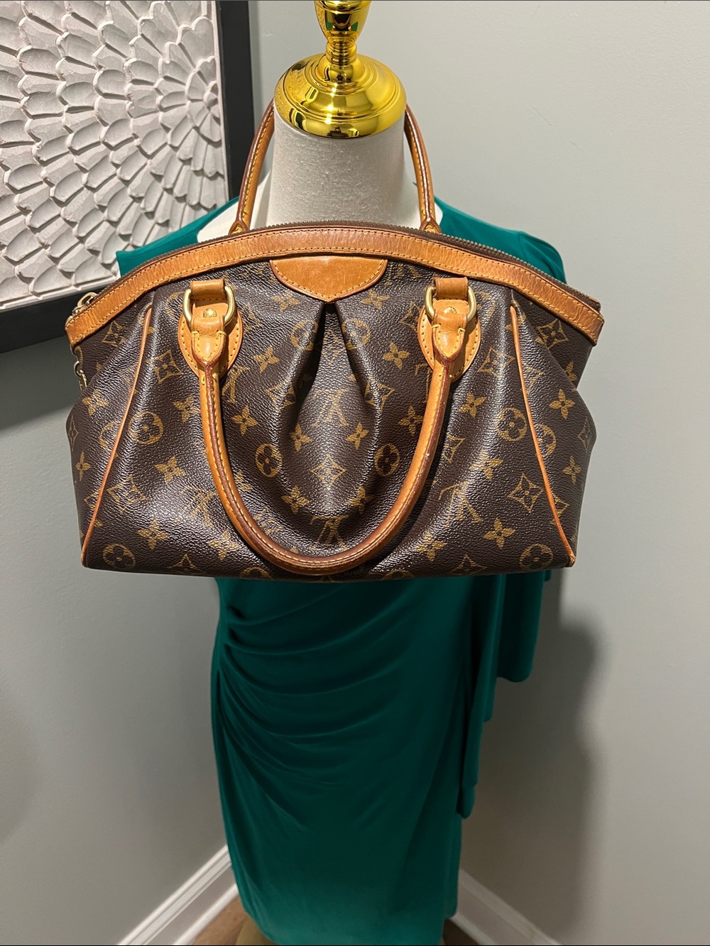 Louis Vuitton Monogram Canvas Satchel in Brown with Natural Vachetta Trim